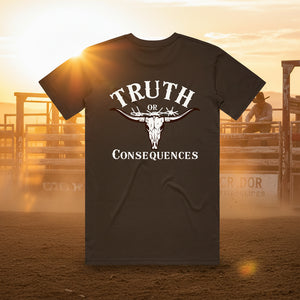 Truth or Consequences Long Horn 100% Cotton Unisex TShirt
