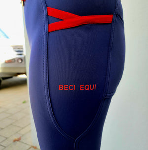 Hybrid Breeches Knee Grip - Navy x Red