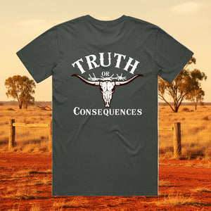Truth or Consequences Long Horn 100% Cotton Unisex TShirt