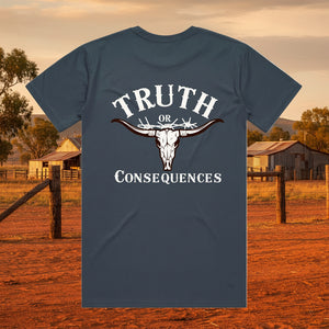 Truth or Consequences Long Horn 100% Cotton Unisex TShirt