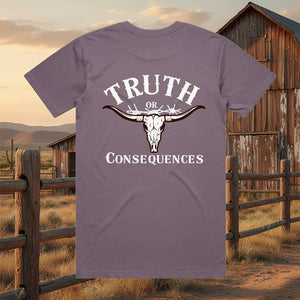 Truth or Consequences Long Horn 100% Cotton Unisex TShirt
