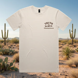 Truth or Consequences Long Horn 100% Cotton Unisex TShirt - Earthy Tones