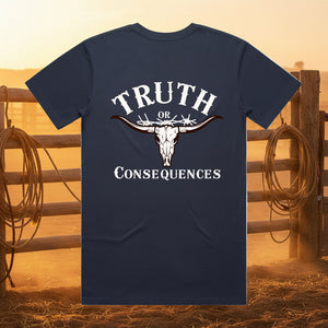 Truth or Consequences Long Horn 100% Cotton Unisex TShirt