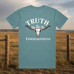 Truth or Consequences Long Horn 100% Cotton Unisex TShirt