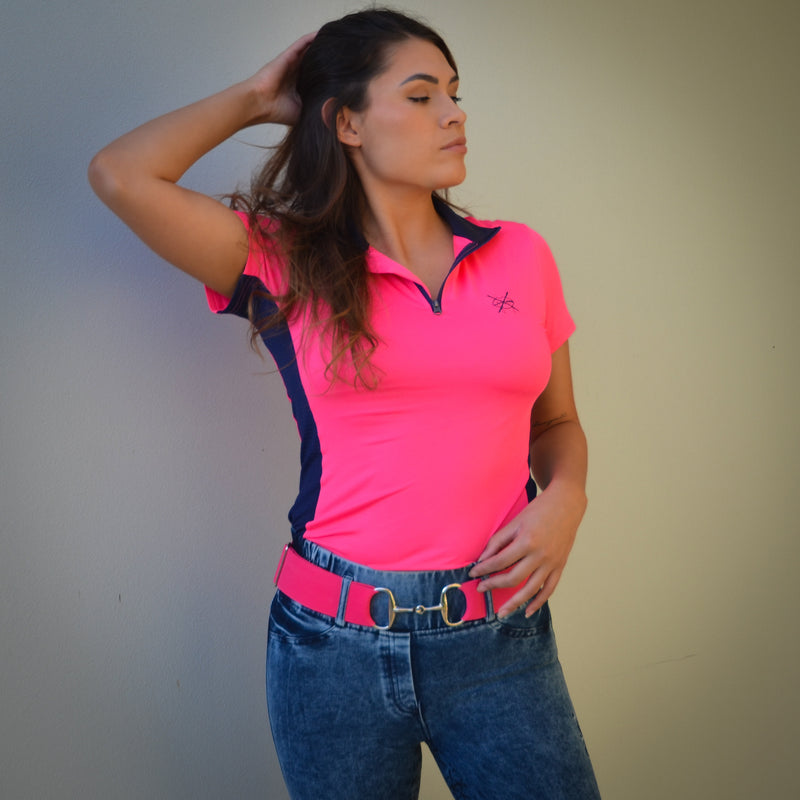 Beci Technical Polo - Bossy Pink