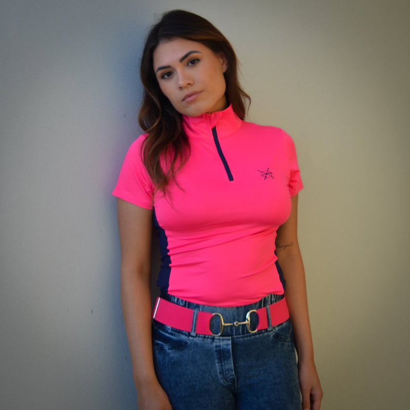 Beci Technical Polo - Bossy Pink
